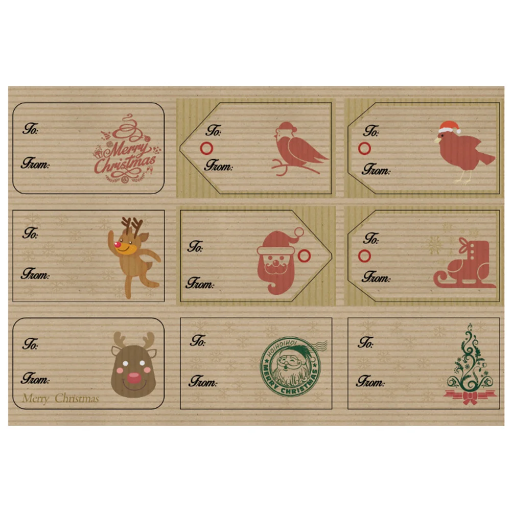 

20 Sheets/180pcs Party Decorative Sticker Gift Wrapping Stickers Tag