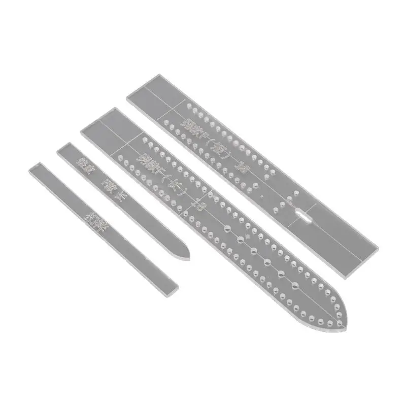 4pcs/set Transparent Acrylic Watch Strap Band Stencil Template Mold DIY Leather Craft Tool Home Supplies For Men 29EA |