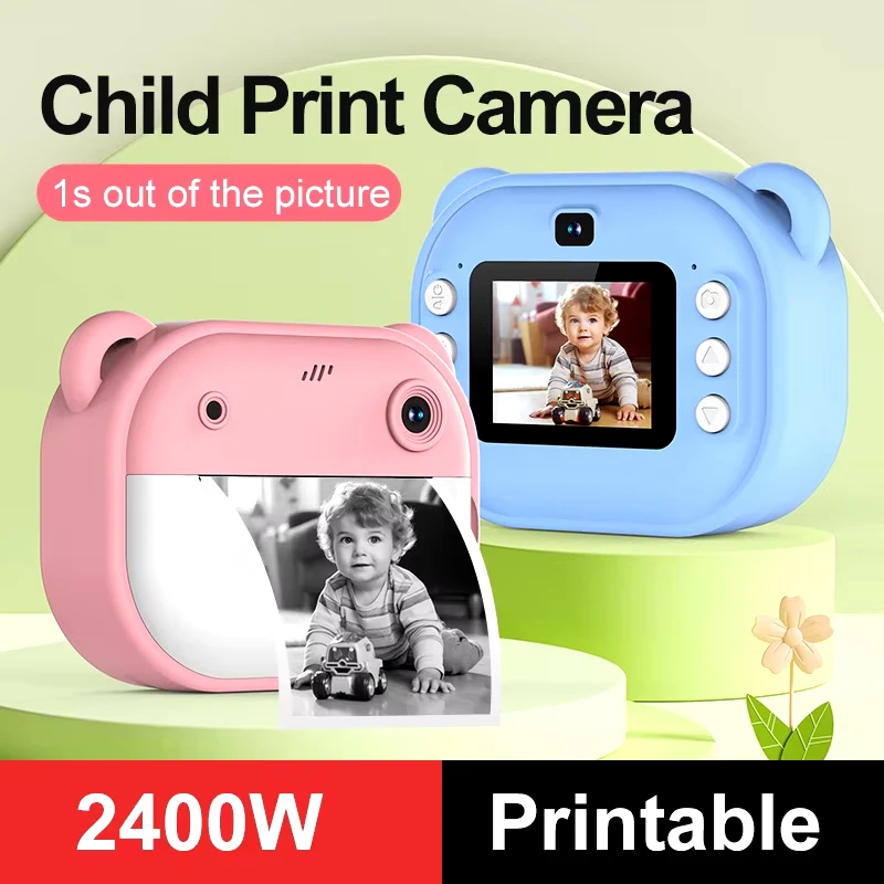 Камера с мгновенной печатью детская мини-цифровая камера видеокамера для