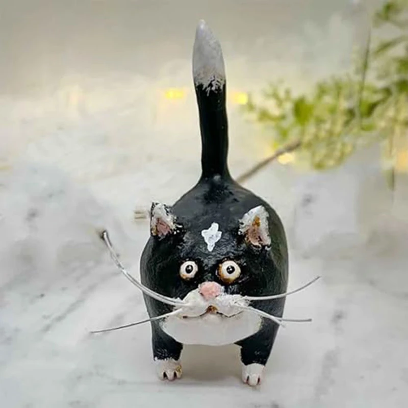 6 шт. миниатюрные Коты из черепаховой черепахи эрект украшение для кошек