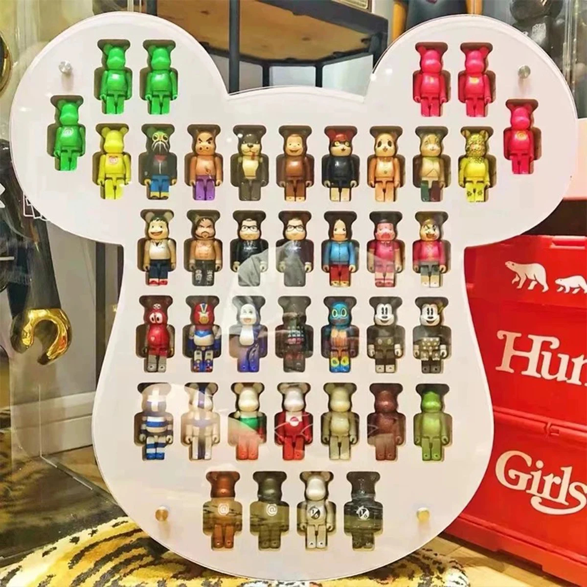 100% деревянная доска с изображением медведя из кирпича декоративная для хранения