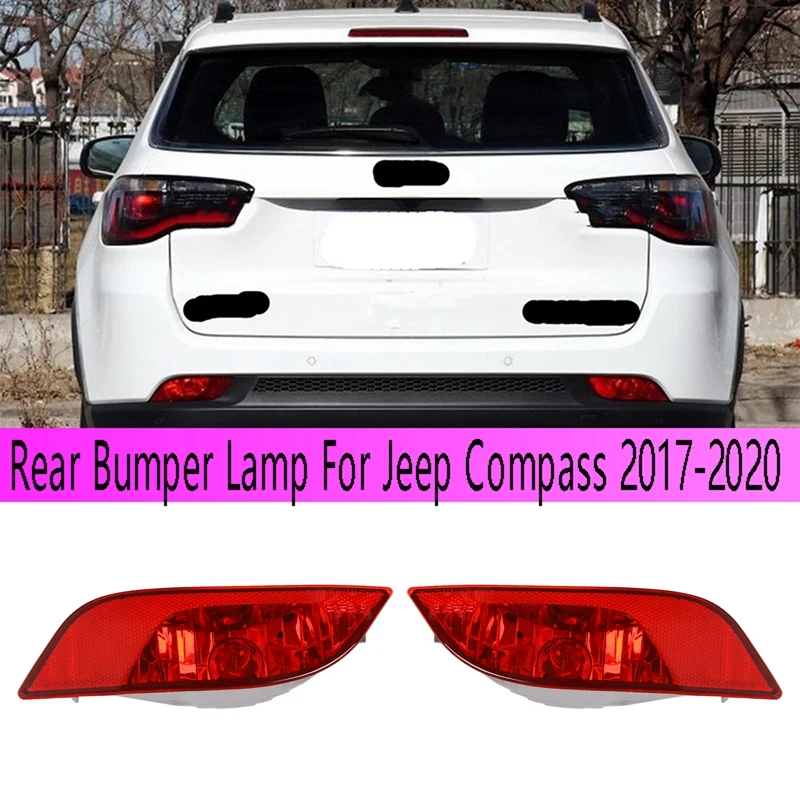 

1 пара ламп для заднего бампера, задние противотуманные фары с лампочкой 53327167, предупреждающие фонари заднего поворота для Jeep Compass 2017-2020