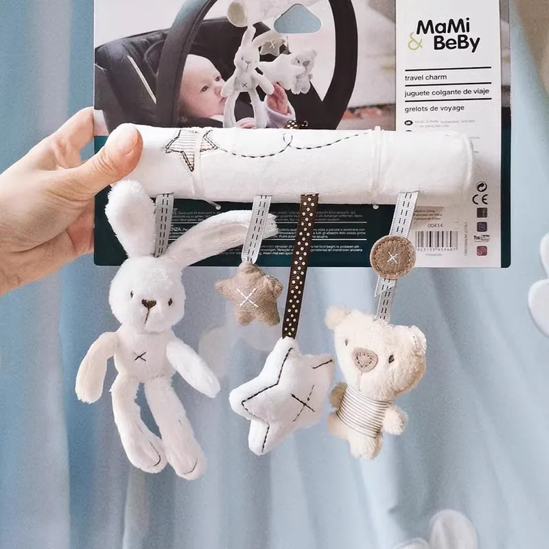 

Baby Rattles Mobiles Soft Pram ToysAnimal Rabbit Hanging Plush Twisted Pram Toy Rattle Spiral Baby Spiral Bed Toys for Stroller