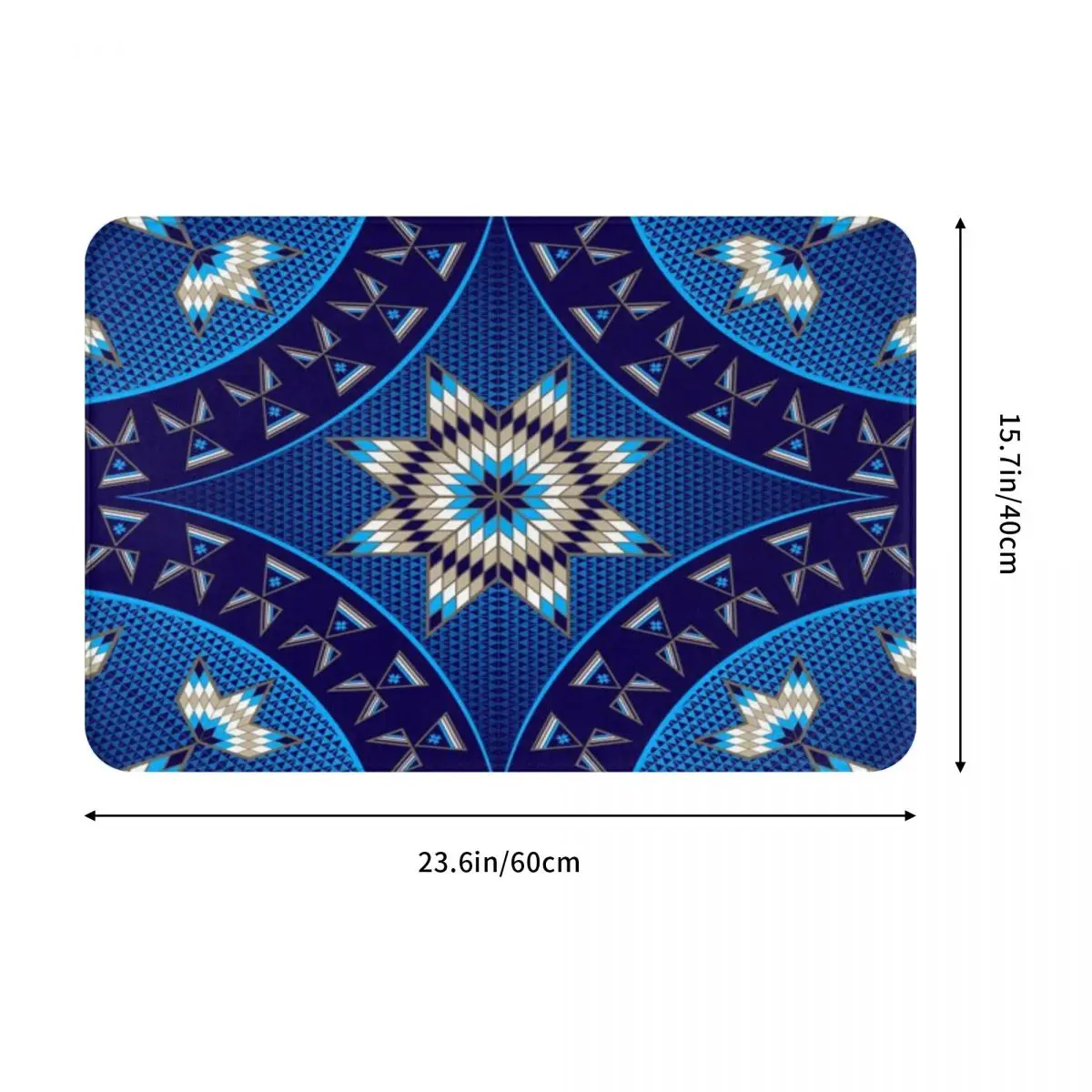 Коврик для ванной с утренней звездой (синий)