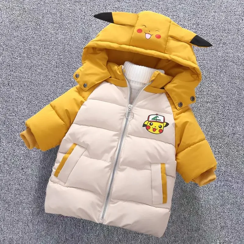 

Pikachu Cotton Coat Infant Children's Clothing Winter Thickened Children's Bread Coat Cotton Jacket Plus Cotton Clothes Trendy