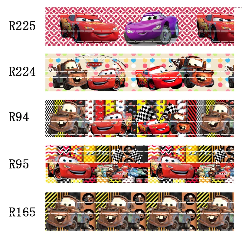 

50 yard Cartoon character 7/8inch 1inch 1.5inch 2inch 3inch printed cute racing car grosgrain ribbon R94