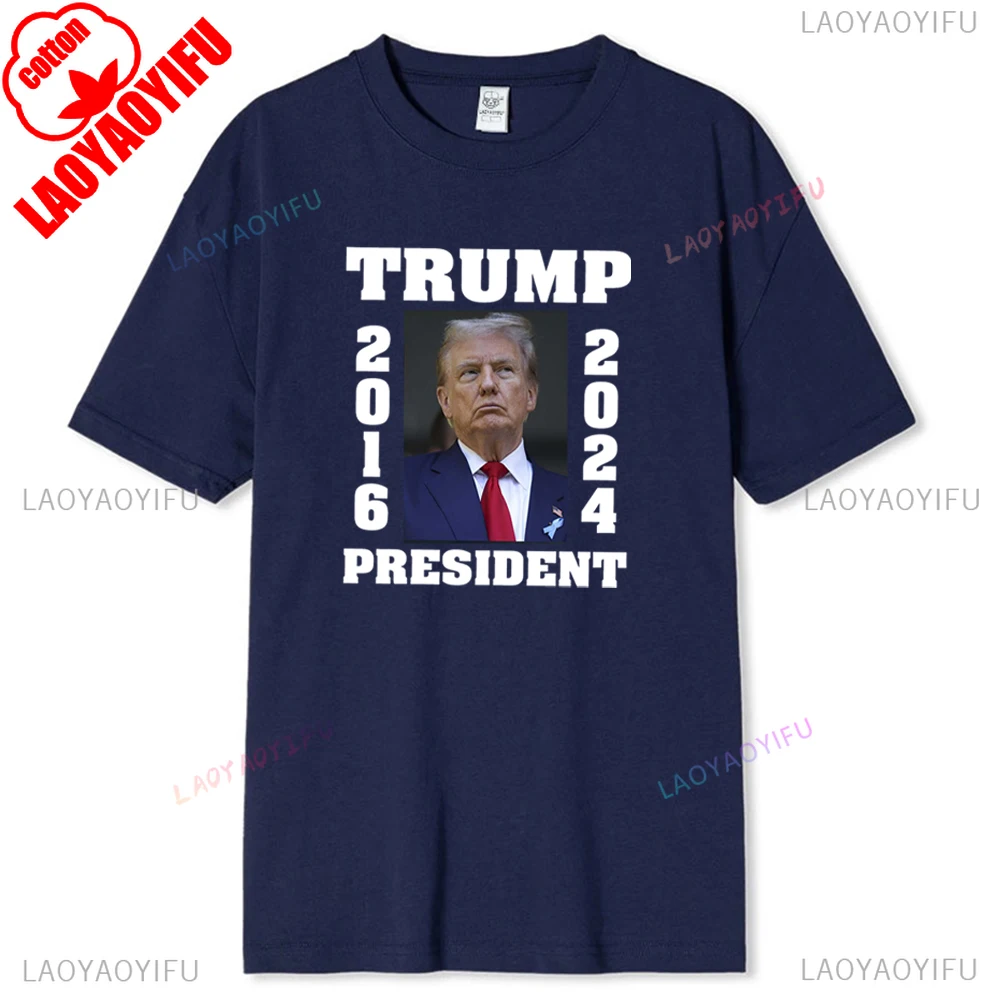Забавная футболка с принтом Трамп 2016 2024 президент США американская 47-й