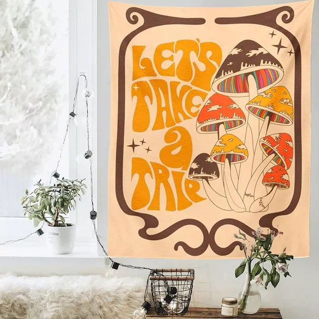 

2022 Decor Girls Room Wall Hanging Aesthetic Room Abstract Trippy Tapestry Wall Hanging Home Dorm FantasyDecor