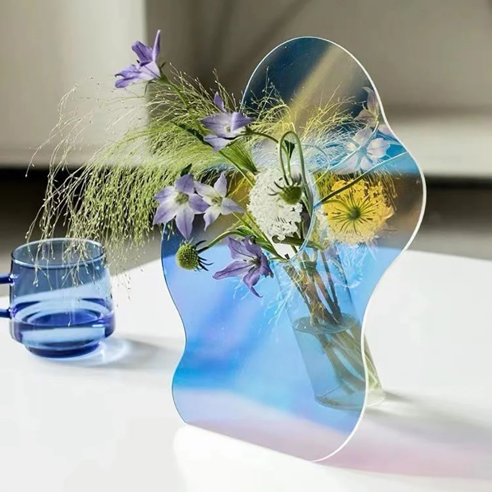 

Home Decor Tabletop Wedding Vase Ornaments Plant colorful Acrylic Vase