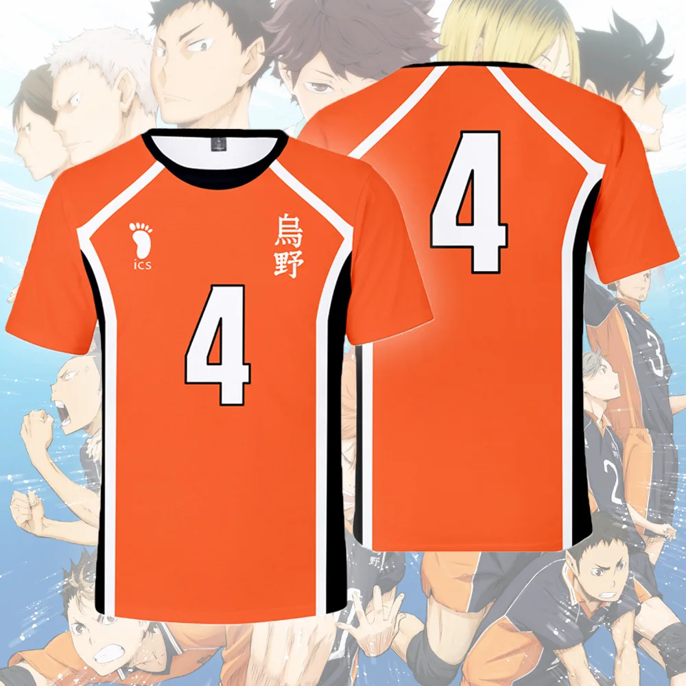 Футболка Haikyuu Cosplay Anime команды волейбола тренировочная одежда мужчин женщин детей спортивная футболка летняя повседневная футболка