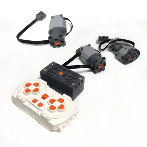 Комплект программируемых строительных блоков с серводвигателем и 8-скоростным пультом дистанционного управления, совместимой системой PF MOC