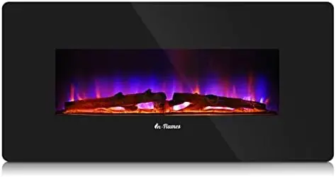 

Inch Mounted Fireplace with Alternative Standing Base - Adjustable Flame Effects, Thermostat, Timer, Remote Control, 1400W Hea