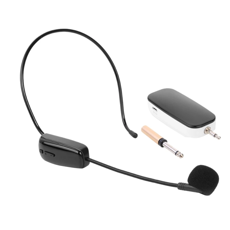 

UHF 630-696 МГц Беспроводная гарнитура емкостный микрофон + приемник подходит для динамиков для обучения встреч пения