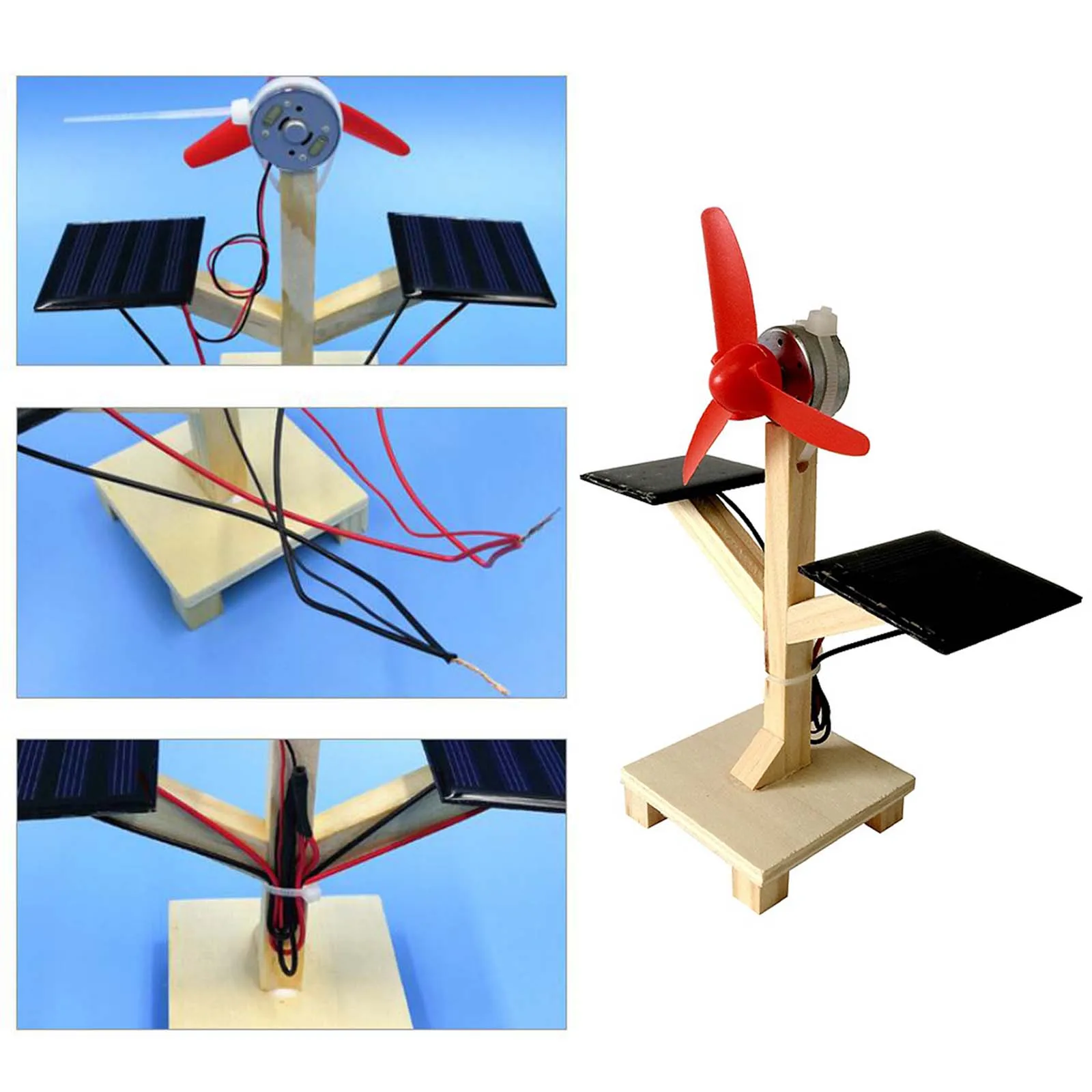 DIY Solar Fan Motor Science Experiment Projects Solar Powered Fans Panel Kit Early Educational Toys for Holiday Gifts