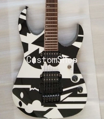 

Choice JPM100 P1 Dream Theater JohnPetrucci White Black Electric Guitar Floyd Rose Tremolo, Locking Nut, Black Hardware