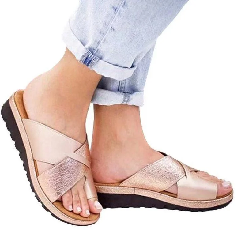 

Women's Slippers Platform Ladies Slippers Orthopedic Bunion Comfy Corrector Casual Big Toe Correction Sandal Shoes for Women