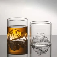 high borosilicate glass cup home single layer water glas mountain shape creative whiskey cocktail wine glasses for champagne