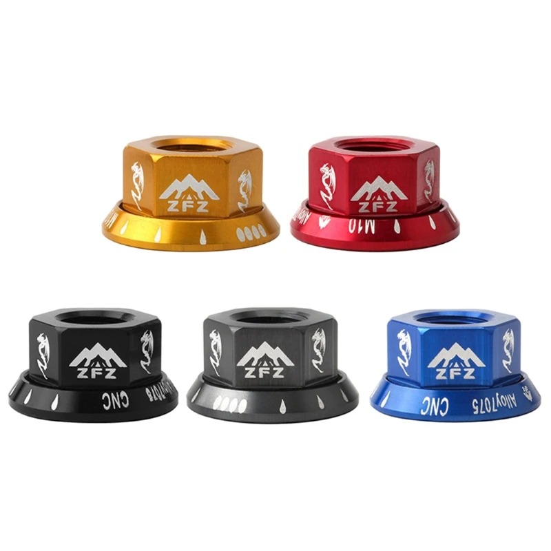

Aluminum Bolt Screw Nut M10 Bike Wheel Hub Nuts Accessories for Front and Rear Bike Wheel Durable