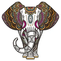 2021 religious elephant god patches for clothing thermo stickers on clothes applique iron on transfer for clothes custom patch