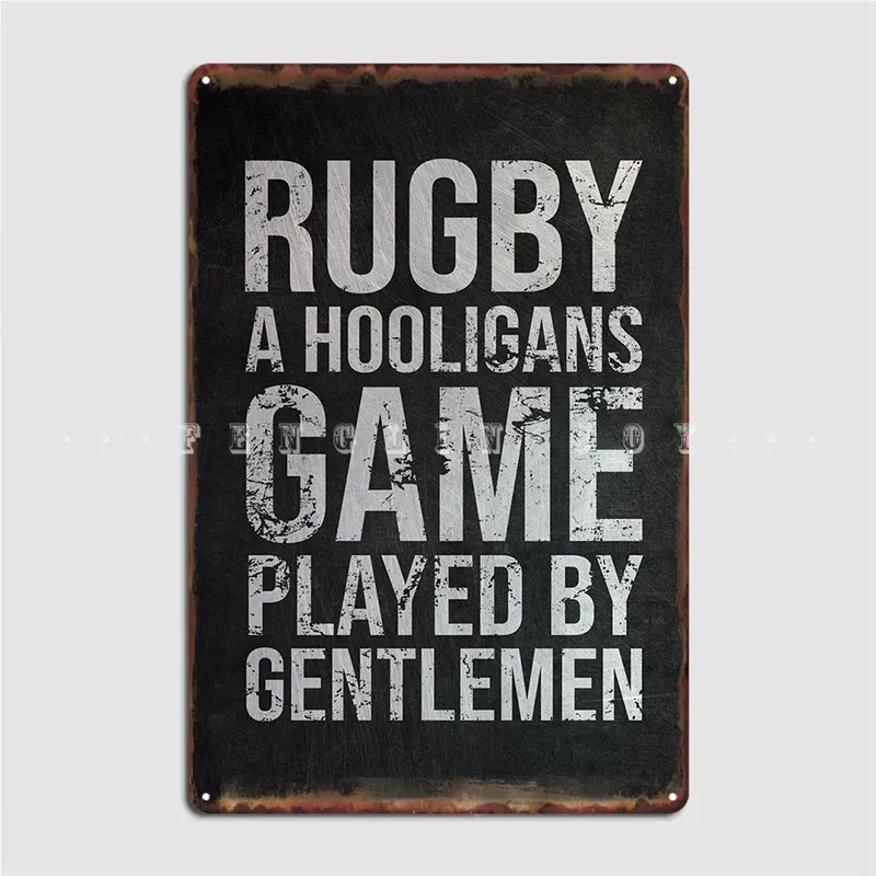 

Rugby Poster Metal Sign Wall Mural Cinema Printing Plates Tin Sign Poster