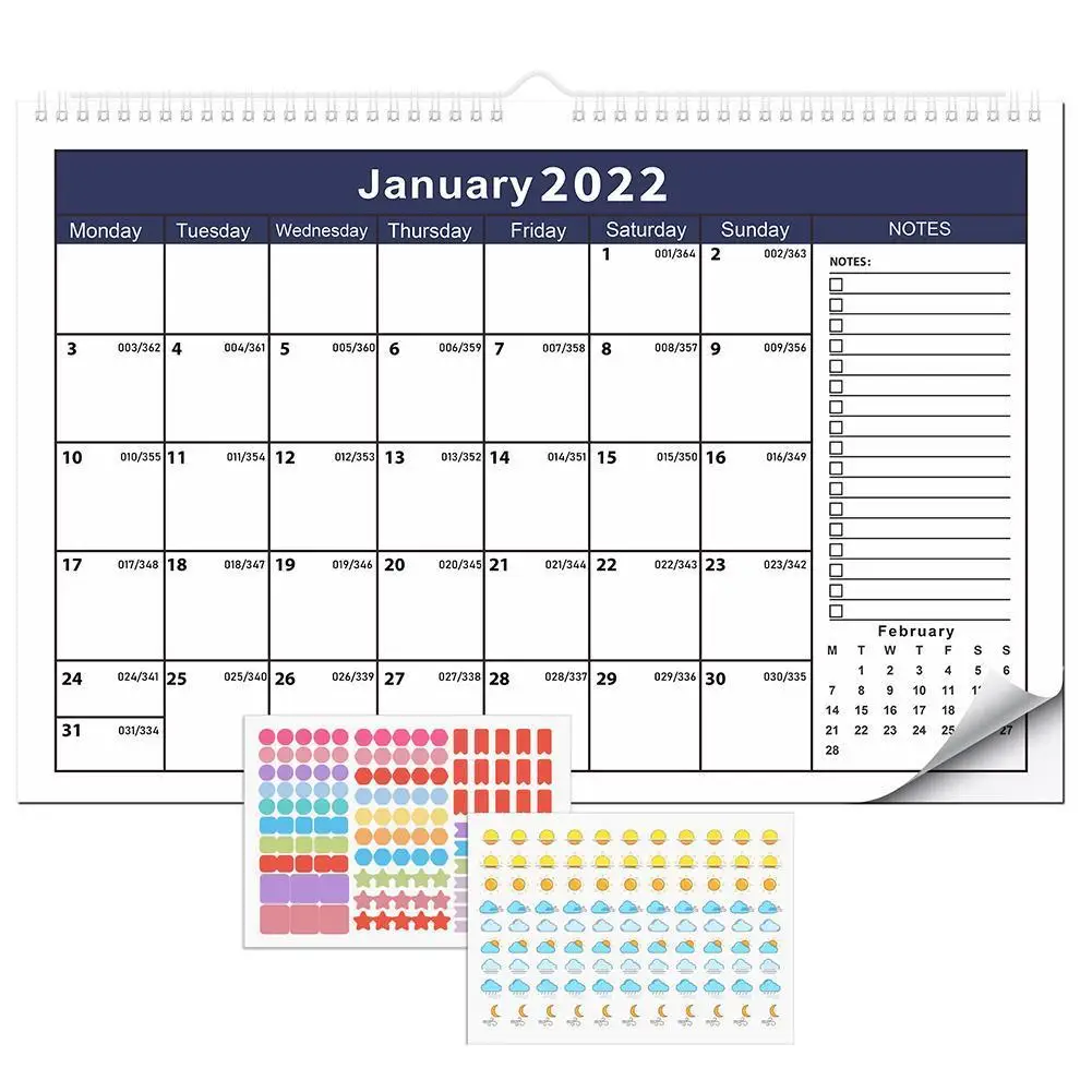 

Календарь с годовым планом 2022 года, ежедневный график С планировщиком, настенный обучающий план в горошек, канцелярские принадлежности, кав...