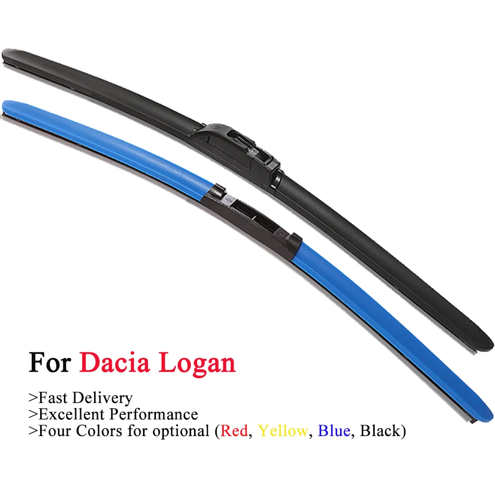 

HESITE Colored Hybrid Wiper Blades For Dacia Logan 1 2 LS FS KS MCV Express Pick Up Models 2008 2012 Car Front Windshield Wipers