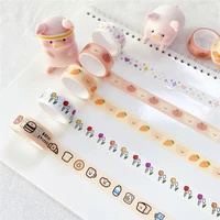 1pc ins cute bear fruits vegetables washi tape simple style sealing sticker student creative stationery masking decorative tape