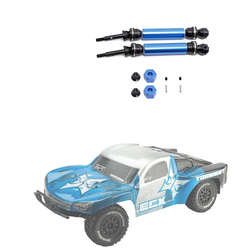 FBIL-2Pcs задний приводной вал CVD для 1/10 ECX 2WD Series Ruckus Torment Axe Brutus Circuit AMP RC Car Upgrade Parts