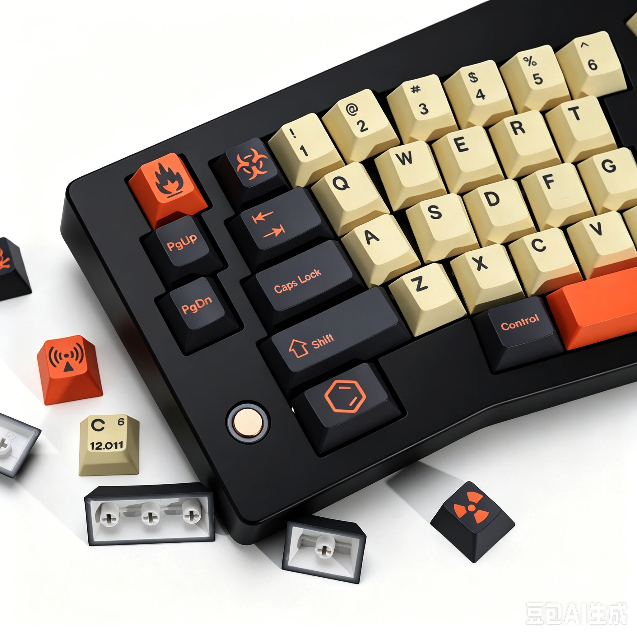 Фото Комплект кастомных кейкапов KBDiy GMK Retro GMK Carbon Cherry Profile PBT Alice для механических клавиатур с переключателями MX, для гейминга, 60 клавиш №1