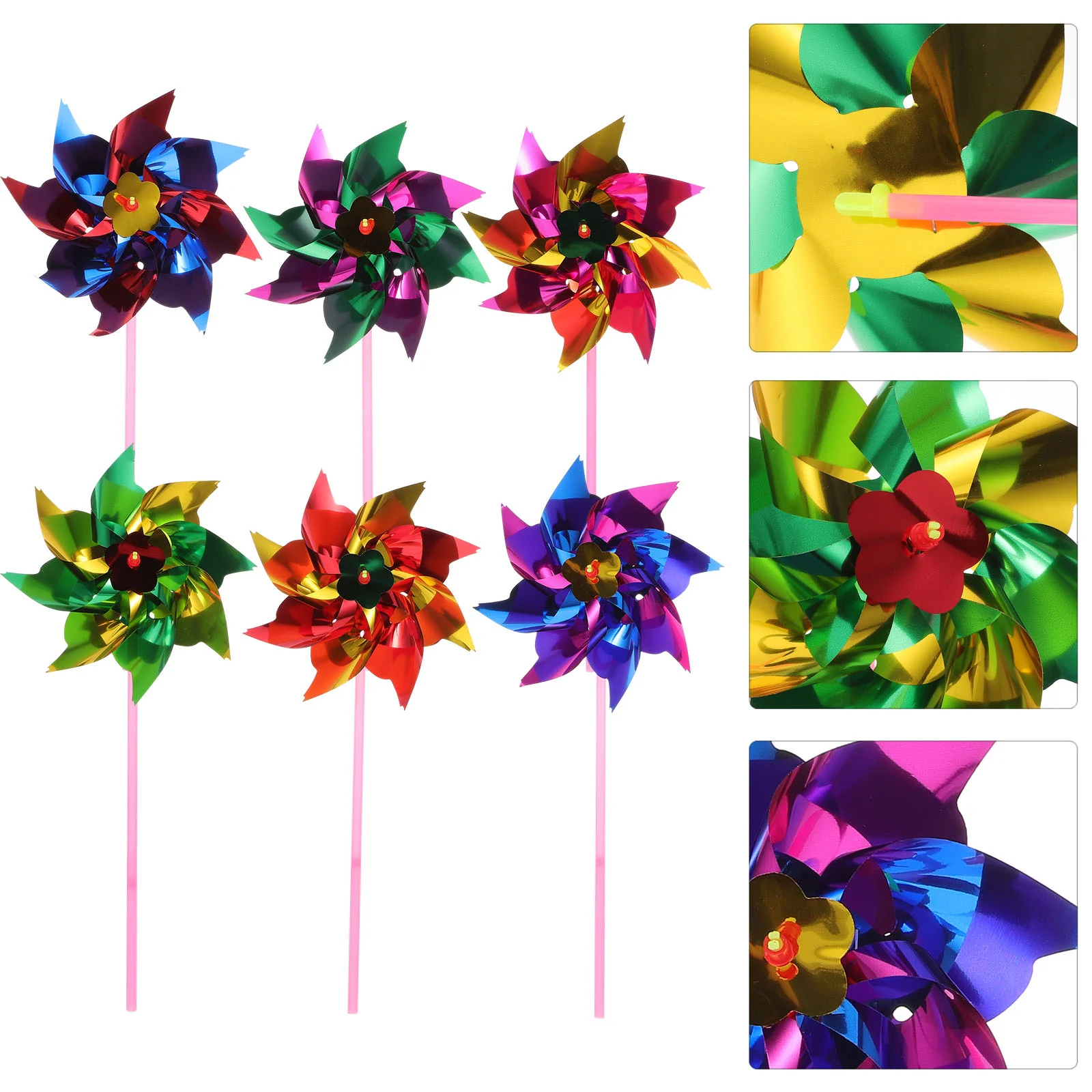 

40 Pcs Colorful Small Windmill Party Favors Kids Garden Pinwheels Bulk Toys Yard Rainbow Outdoor Play