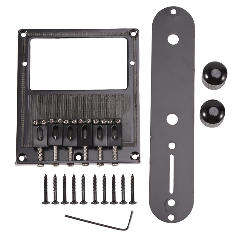 

6 String Saddle Volume Control Bridge Plate Replacement With Control Plate For Telecaster Electric Guitar Repair Parts