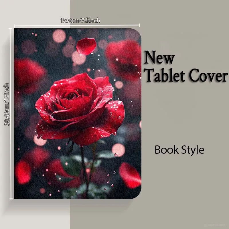 Фото Популярный чехол с красными розами для Huawei Honor Tab Magic Pad GT 6 X9 X8A X8 V8 V7 9 8 2 3 13,3 10 Pro Inch Tablet Case №5