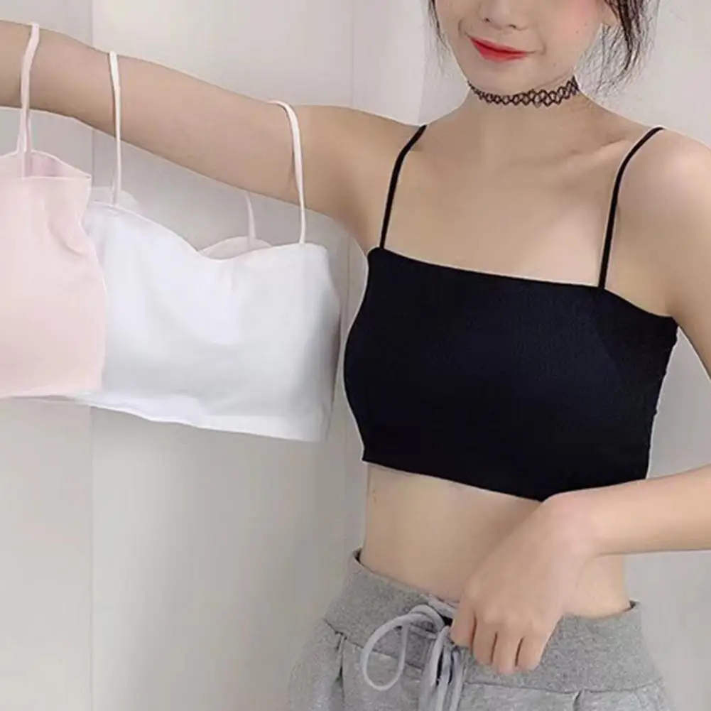 

Vest Bra Bandeau Girls Bra Seamless Spaghetti Strap Women Brassiere