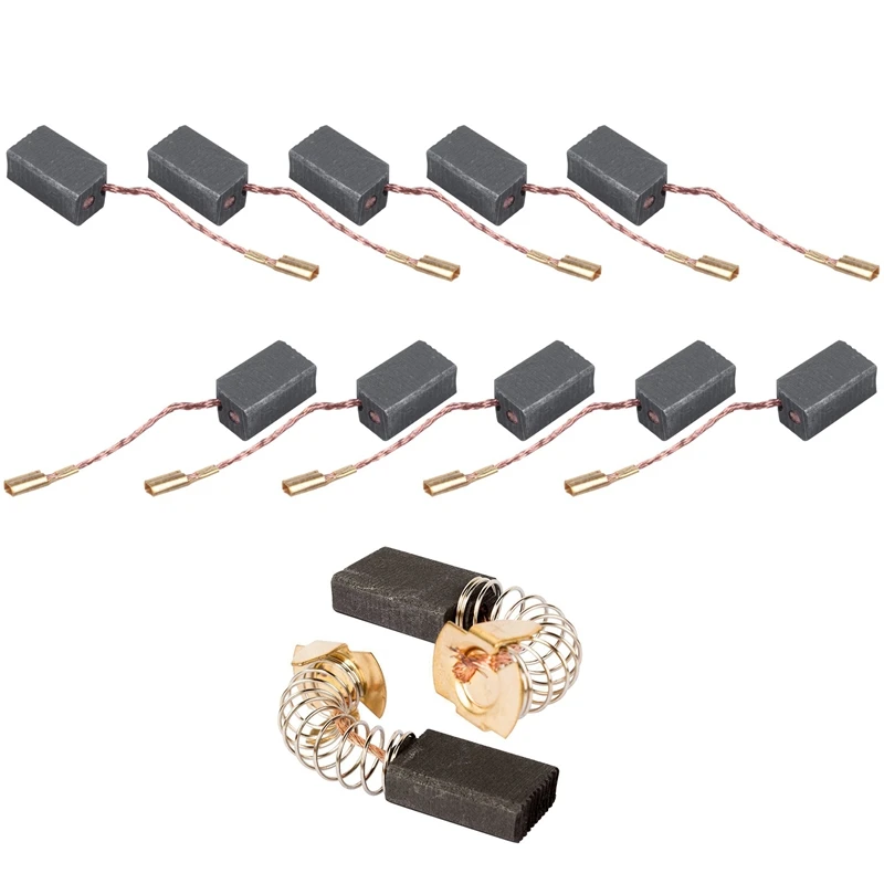 

10Pcs Replacement 6 X 7 X 13Mm Motor Carbon Brushes & 2Pcs Carbon + Stainless Steel Motor Brush 16Mm X 11Mm X 5Mm
