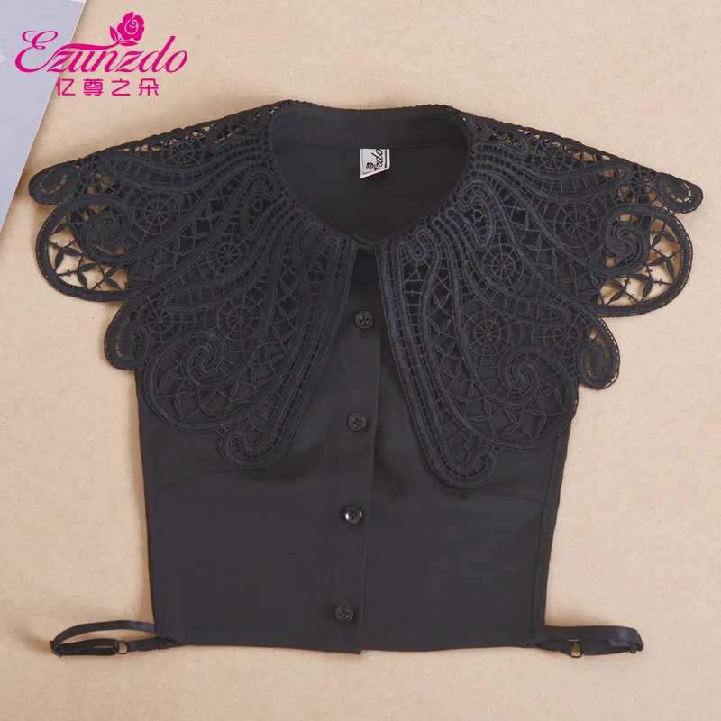 

Big Lapel White Fake Collar for Women False Collars Ladies Turndown Detachable Collar Elegant Women Fake Half Shirt Crop Tops