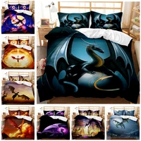 flying dragon duvet cover3d mythical dragon print 3 piece bedding setboys teens queenkingfulltwin size comforter cover