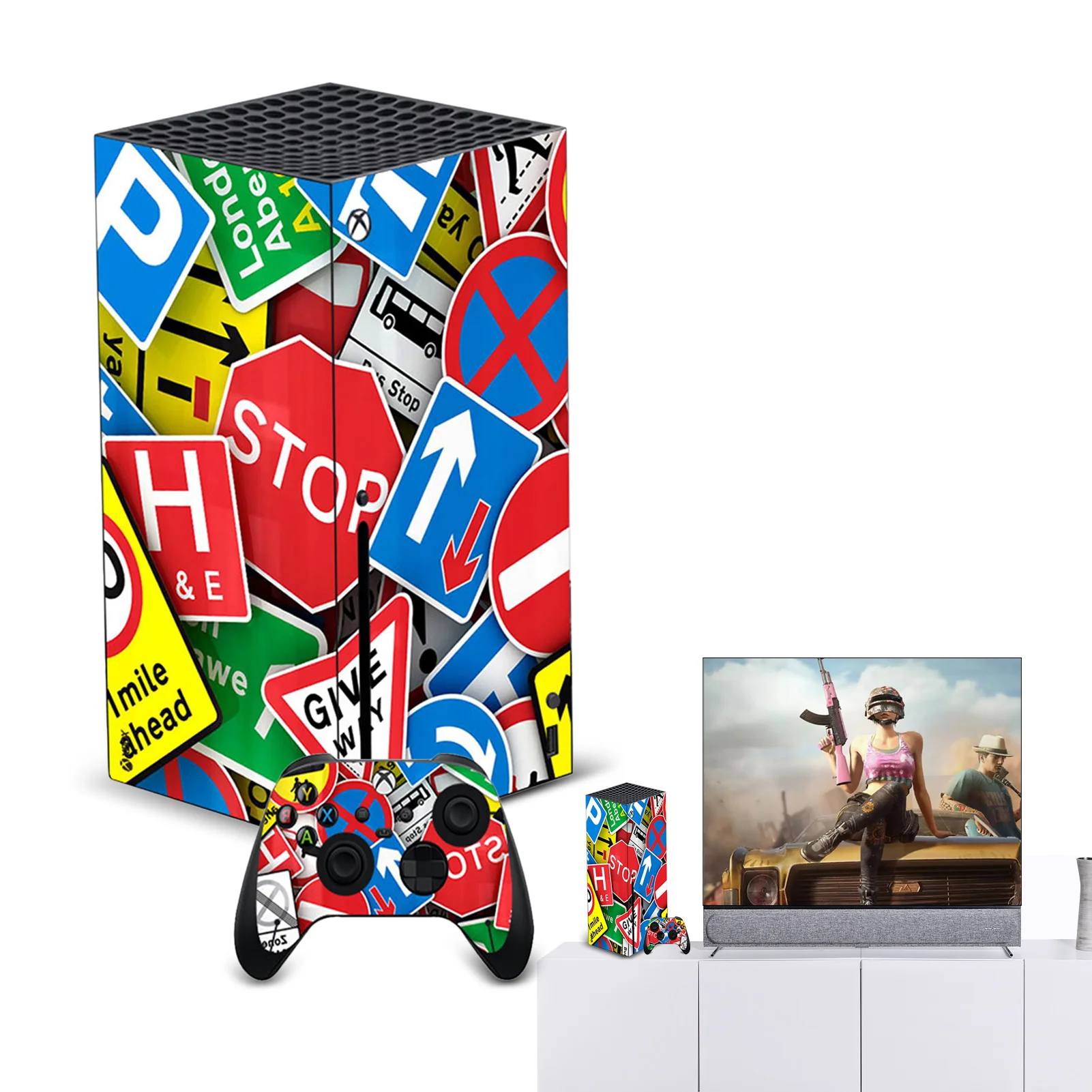 

X-box Colorful Skin Sticker Breathable And Glue -Free Protector Wrap Cover For X-box Series X Controller Colors Available