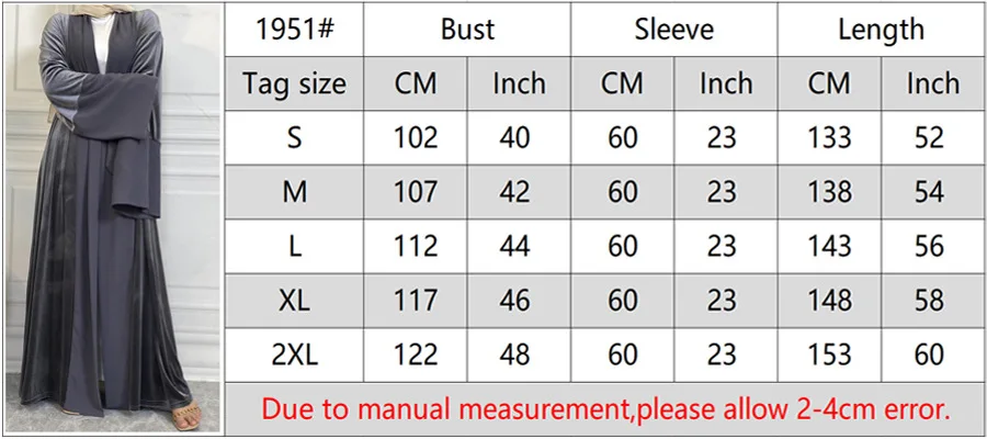 Kimono Sleeve Casual Robe Thick Velvet Cardigan Dress Islamic Clothing Muslim Abaya Kaftan Dubai Party Gown African Clothes