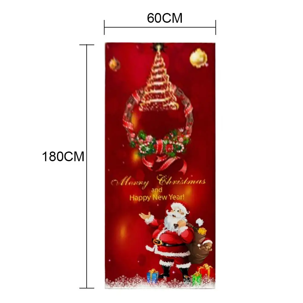 

Christmas Carpet Santa Claus Printed Flannel Anti-skid Bath Carpet Style Christmas Decor