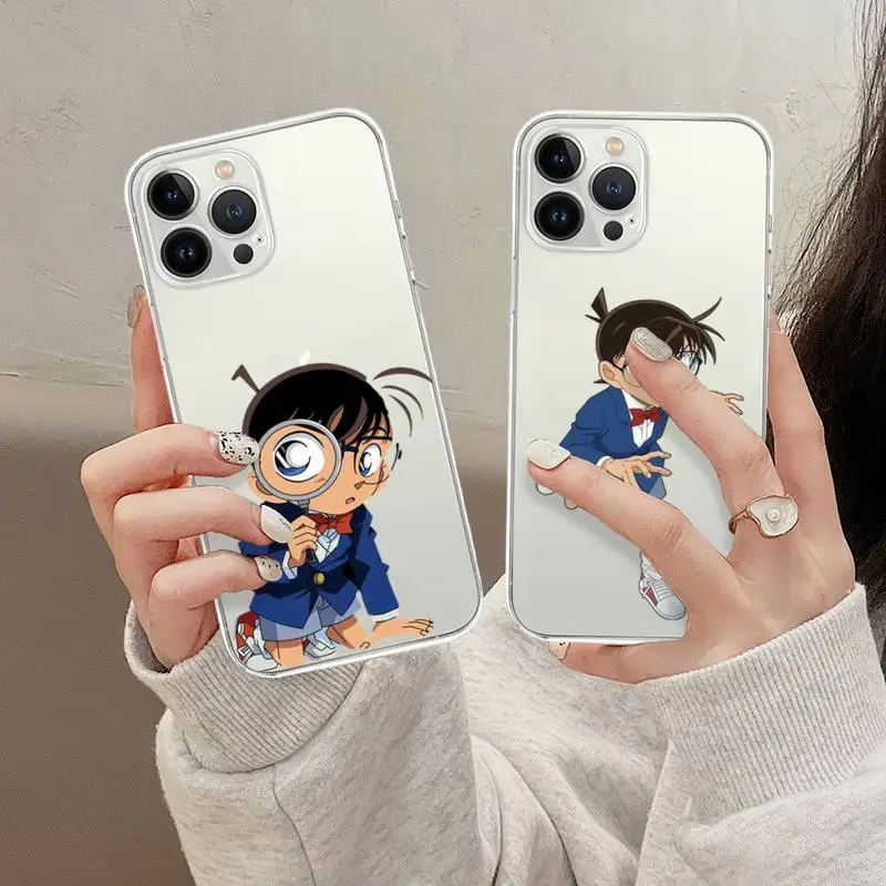 Фото Чехол для телефона с аниме детективом Конаном для Samsung Galaxy S30 S22 S21 S20 Fe Lite Ultra S10 E S9 S8 Plus, прозрачный чехол №1