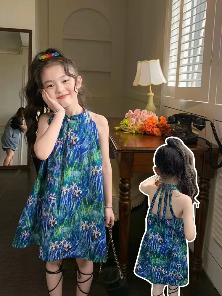 

Платье с лямкой на шее для девочек 3-8 лет