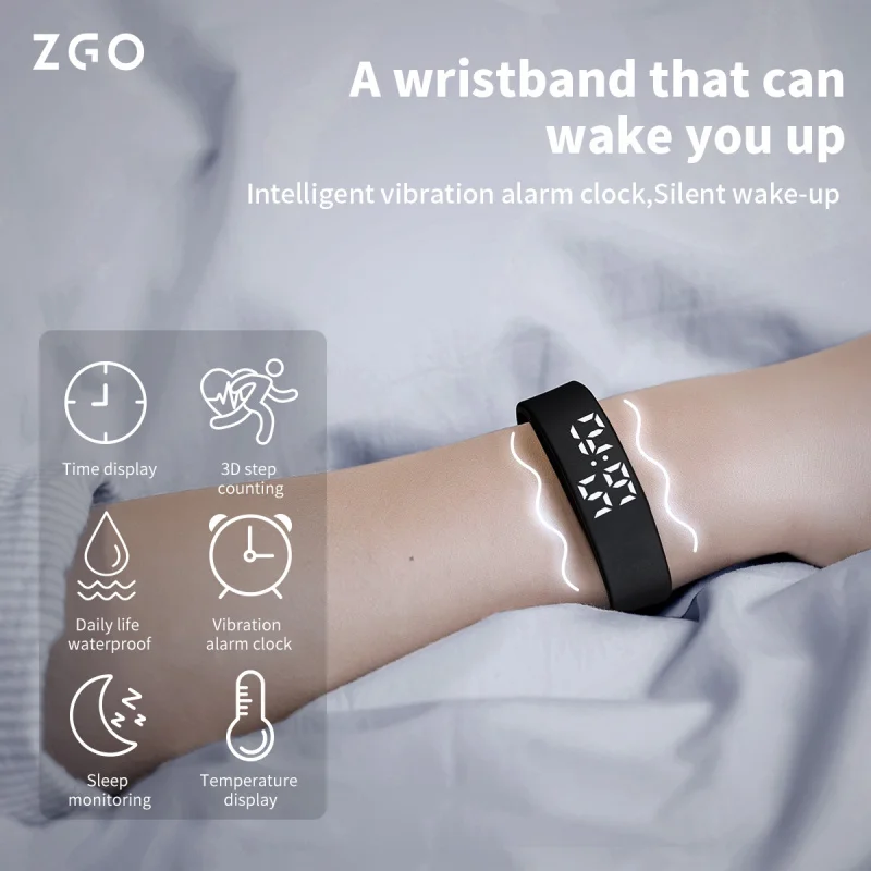 Фото ZGO электронные цифровые часы студенческие спортивные часы шагомер хронограф водонепроницаемые наручные часы детские мальчики девочки 663X №3