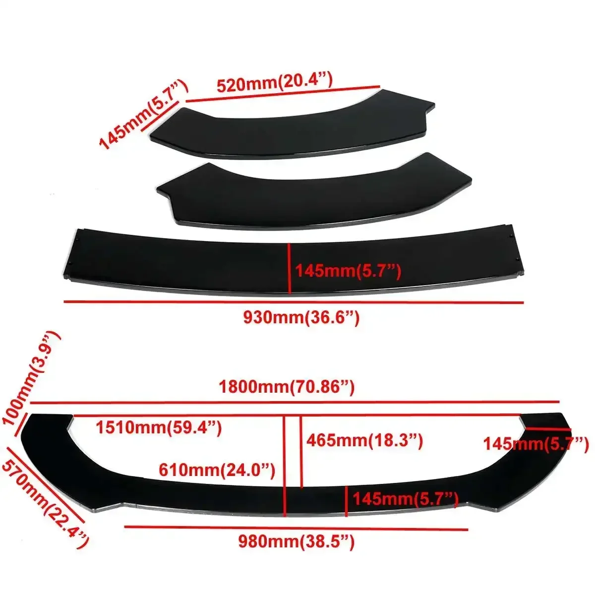 Универсальный разветвитель для переднего бампера диффузор Subaru WRX STI Ford Focus Fiesta VW