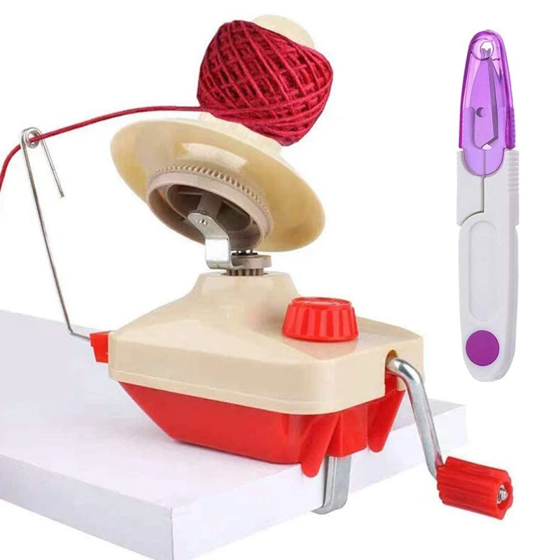 

HOT-Yarn Ball Winder, Convenient Ball Winder For Yarn, Yarn Swift And Ball Winder Combo With Easy Installation With Scissors