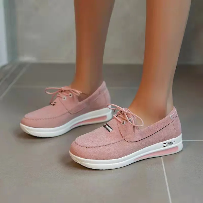 

Spring new women's shoes Europe and America thick bottom round head cross strap foreign trade large size women's casual shoes