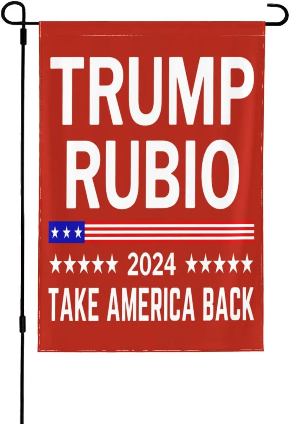Флаг двойного размера 12x18 Трамп Рубио 2024 Садовый флаг Трампа президент Марко