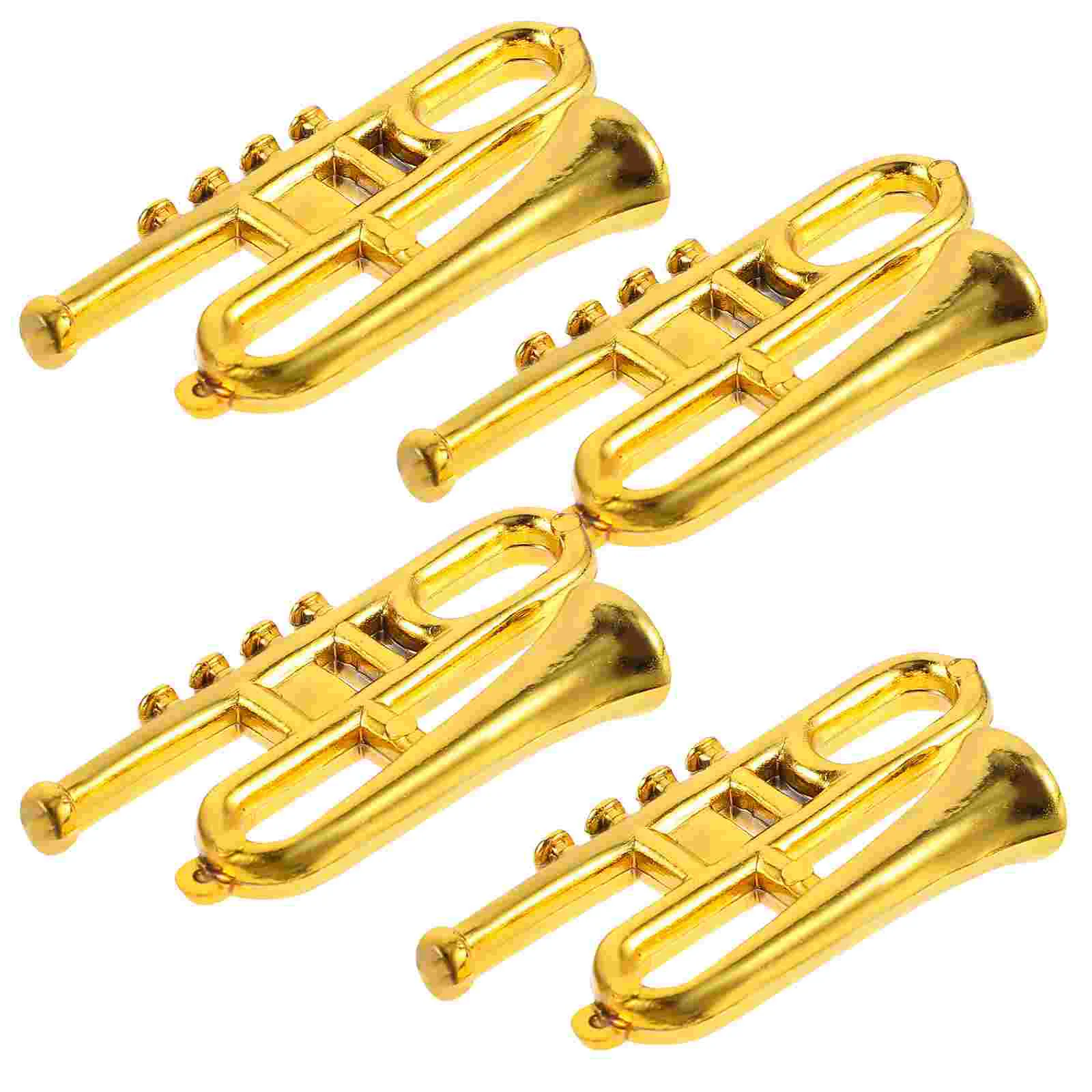 

4pcs Miniature Instrument Mini Plastic Musical Instruments for House Decoration