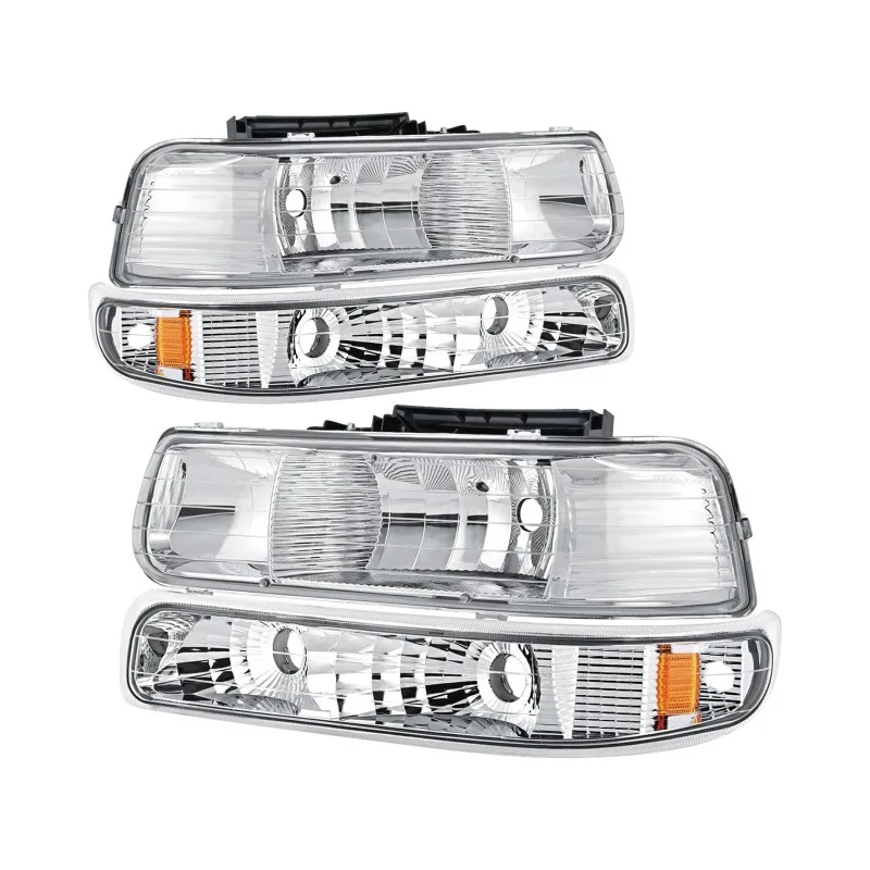

Пара фар для Chevrolet Silverado 1999 2000 2001 2002, DRL, дневные ходовые огни, противотуманные фары, фары дальнего света, парковочные огни