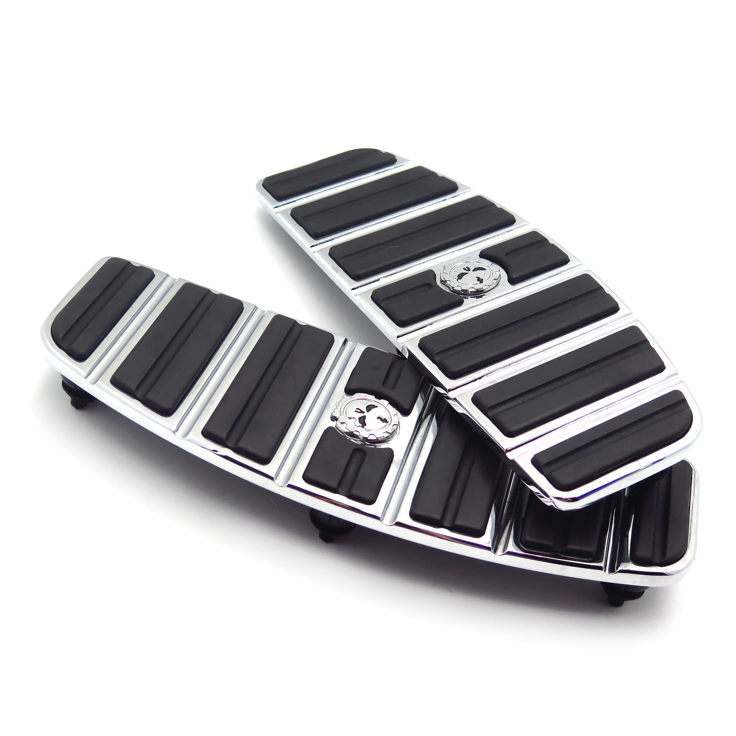 Мотоцикл хромированный Череп Зомби всадник подножка Вставка комплект для 1980 Harley