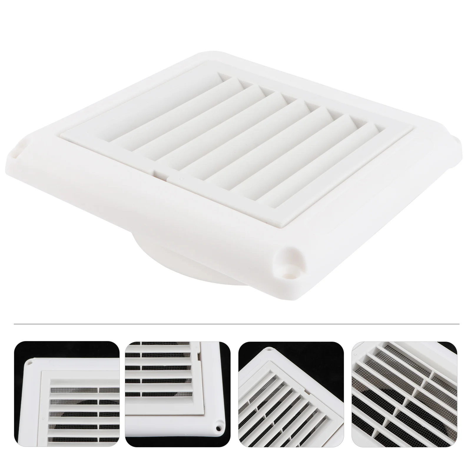 

with Anti- mosquito Net Anti- aging Louver Exhaust Hood Air Vent Ventilation Grill Cover Built- in Fly Screen Mesh for Bathroom